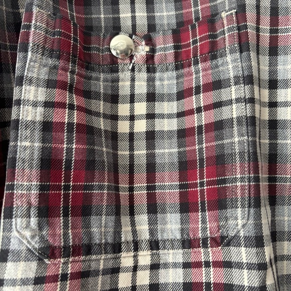 Carhartt WELL WORN 2XL Tall Flawed/Damaged Plaid Flannel Button Down Shirt - Picture 10 of 13